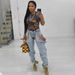 Women's Clothing Fashion Irregular Hollow Splicing Zipper Stretch Denim_mkmklike.com