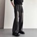 Retro Pleated Jeans Men's Washed And Old Loose Straight Wide-leg Pants_mkmklike.com