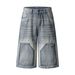 Men's Clothing Street Stitching Design Jeans Loose Trousers_mkmklike.com