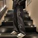 Men's High-Street Oversized Straight-Leg Jeans Drop-Crotch Cross Denim Pants for Streetwear_mkmklike.com