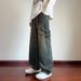 American Trendy Brand Washed Jeans Men's Large Size Plus Spring And Autumn Retro Loose Straight Wide-leg Tooling Trousers_mkmklike.com