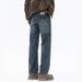 Cleanfit Autumn And Winter New Jeans Men's Fit Straight Tube Loose Plus Size Youth Middle Waist Trendy Retro Washed Rice Can Eight Tubes_mkmklike.com