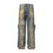 Heavy-duty Patchwork Zipper Design Sense Denim Straight-leg Men's Punk Washed Vintage Dirty Waste Land Workwear Pants_mkmklike.com