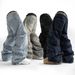 Men's Clothing American Retro Y2k High Street Fashion Raw Edge Embroidery Flame Stitching Wide Leg Jeans For Men And Women High Quality_mkmklike.com