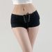 Low Rise Denim Jeans for Women Sexy And Hot Style Slim Fit Versatile Tight Shorts with Laces Bodycon Hot Pants for Summer_mkmklike.com