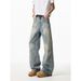 Men's Clothing New Cat Whisker Gradient Electric Pattern Jeans Men American High Street Vibe Loose Straight Long Pants Men_mkmklike.com