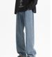 Men's Straight Leg Jeans - Drawstring Casual Pants | Oversized Relaxed Fit Denim Trousers_mkmklike.com