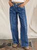 Women's mid Rise Slimming Wide Leg Jeans European American Style Retro Straight Leg Pants Casual Cotton Spring New 2026_mkmklike.com