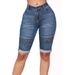 Women's Clothing Motorcycle Stretch Pants Blue Denim Women's Jeans_mkmklike.com
