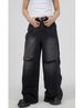 Men's High Street Retro Washed Distressed Jeans Loose Straight Leg Wide Leg Pants Unique Drape_mkmklike.com