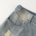 Heavy Industry Washed Denim Men's Trendy Punk Distressed And Worn-Out Fur Hem Loose Straight Leg Shorts For Summer_mkmklike.com
