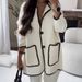 Women's Clothing fashionable patchwork patch bag suit _mkmklike.com