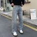 Men's Clothing Jeans Men's Summer Trendy Loose Straight Washed Casual Pants Men's Wear Thin_mkmklike.com
