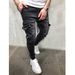 Men's Clothing New European And American Men's Hip Hop Washed Casual Sports Pants Cuffed Jeans K137_mkmklike.com