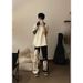 Denim Pants – High Street Contrast Stitch Workwear Jeans (S-3XL, Cotton, Straight-Leg, Asymmetrical Black/White Design)_mkmklike.com