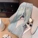 Women's Clothing High-Waisted Star Studded Rhinestone Flared Jeans Slimming Petite Look Platform Women's Denim Trendy Spring_mkmklike.com