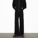 Men's Black Flared Jeans High Street Trendy Brand Patchwork Design Straight Leg Slim Fit_mkmklike.com