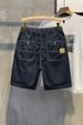 Men's Casual Pants Summer Trendy Korean Style Five Point Denim Shorts Thin Fit_mkmklike.com