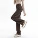 American Retro-style Coffee-colored Wide-leg Jeans For Women, New Autumn 2025 Collection, High-waisted Straight-leg_mkmklike.com