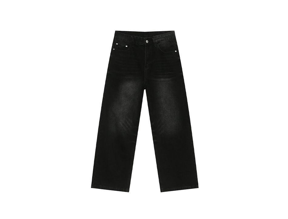 EF JEANS | 2025 Spring New American Street Ripped Jeans Middle Waist Skinny Black Trousers Trendy Men_mkmklike.com