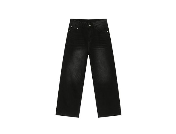 EF JEANS | 2025 Spring New American Street Ripped Jeans Middle Waist Skinny Black Trousers Trendy Men_mkmklike.com