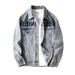 Men's Clothing Plus Size Men's Autumn New Trend Hole Embroidery Denim Jacket Coat Plus Size_mkmklike.com