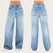 Men's & Women's Vintage Washed High-Waisted Loose Fit Jeans – 90s Retro Wide Leg, Comfort Stretch Cotton (Blue, S-2XL)_mkmklike.com