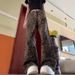 High Waist Straight Leg Leopard Print Jeans Girls Harajuku Style Women's Jeans Long Floor Length Slimming Wide Leg Trousers Spring Autumn_mkmklike.com