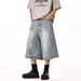 Men's Clothing Summer New Cropped Jeans Men's Loose Straight Trendy Brand Fashion Casual Shorts Washed Retro_mkmklike.com