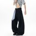 Unisex Oversized Wide-Leg Distressed Denim Jeans Asymmetrical Hem Detachable Waist Scarf S-3XL Men's Clothing_mkmklike.com