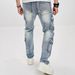 Men's Vintage Cargo Jeans - High Street Fashion Loose Fit Straight Leg Denim Pants With Multiple Pockets For Casual Wear_mkmklike.com