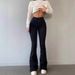 "Women's Flared Jeans - High Waist Stretch Denim Pants For Casual & Retro Style" Women's Clothing_mkmklike.com