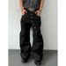 Men's Vintage High-Waisted Jeans – Distressed Wide-Leg Denim Pants With Curved Button Fly (S-3xl) Movement-Friendly Fabric_mkmklike.com