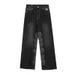 Men's Clothing High Street Loose Heavy Washed Distressed Embroidered Skull Vibe Style Trousers Men_mkmklike.com