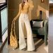 Shisanxing 2026 Spring New Khaki Old Money Style Women's High-Waisted Flared Jeans, Not Tight-Fitting Bell-Bottom Pants_mkmklike.com