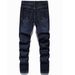 Autumn New Trendy Men's Jeans Printed Slim Fit Elastic Small Leg Mid Waist Pants_mkmklike.com
