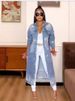 K Fashionable Loose Ripped Denim Long Jacket_mkmklike.com