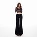 YC&American Style Hot Girl Low-Waist Flared Pants Slim Fit Draped Floor-Length Versatile Women's Jeans_mkmklike.com