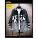 Men's Clothing Spring And Autumn New Loose Print Boys Retro Tops Jacket_mkmklike.com