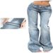 Spring 2027 Fashion European-USA Style Hottie Washed Jeans Women Cotton Mid Waist Slim-Fit Elasticity Denim Bell-Bottoms_mkmklike.com