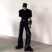 Korean Style Slim Fit Cropped Jeans For Men Mid Rise Tapered Leg Trendy And Cool Denim Pants_mkmklike.com