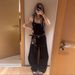 Women's Wide Leg Jeans High Waisted Street Style Retro Embroidered With Letters And Flowers Loose Fit Floor Length Y2K Trousers_mkmklike.com