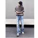 Nordmann American High Vibe Blue Distressed Frayed Hem Jeans For Men Summer Straight Slim Fit Slightly Flared Street Style Beggar_mkmklike.com