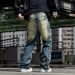 Men's Vintage Oversized Jeans – High Street Distressed Denim With Raw Hem & Baggy Fit_mkmklike.com