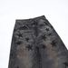 Retro Star-Print Cargo Jeans – Loose Straight-Leg Denim Pants With Distressed & Embellished Details_mkmklike.com