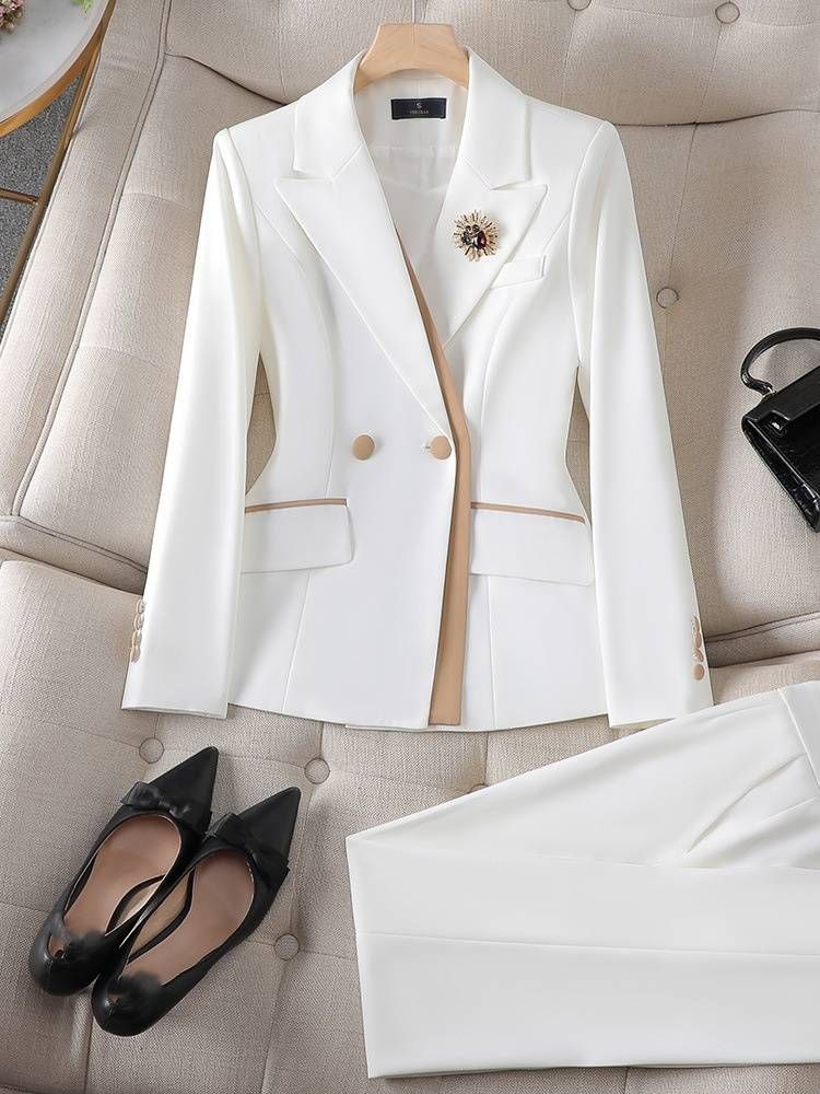 Women's Clothing Pink suit jacket professional temperament_mkmklike.com