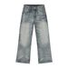 Men's Clothing Vintage American Wash Straight-Leg Jeans – Distressed Cat Whisker Fading, Relaxed Fit & High Cotton Content, Oversized Silhouette_mkmklike.com