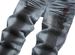 Men's Mid-Waist Stretch Casual Coated Black Jeans Embroidered Rose Ghost Head Wide Leg Trousers Machine Washable_mkmklike.com