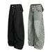Vintage Washed Plaid Patchwork Scimitar Jeans Men's Trendy Hip-Hop Design Sense Personality Oversized Wide-Leg Pants_mkmklike.com