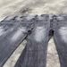 Men's Clothing Retro Black Bamboo Cotton Faded Lightning Pattern Washed Old Flared Jeans Couple Versatile Trousers_mkmklike.com